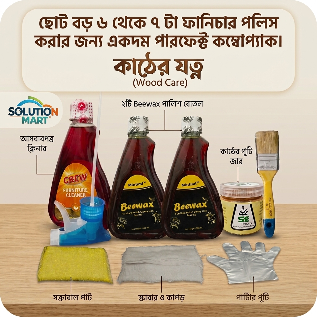 ফানিচার পলিস কম্বোপ্যাক-২ (330ml+330ml) ডেলিভারি চার্জ+রেডি পুটিং ফ্রি